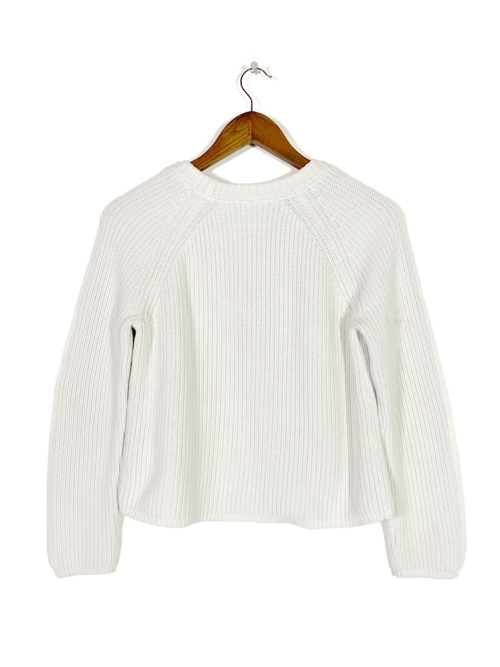 Jenni Kayne Cotton Fisherman Sweater Ivory - Picture 4 of 6